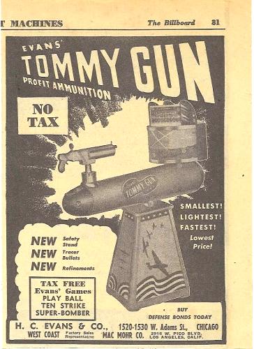 Evans Tommy Gun stand: