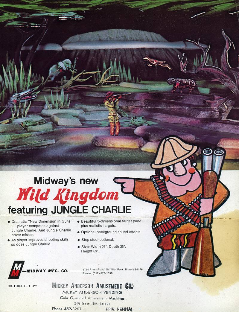 WILD KINGDOM 1971 Midway  Arcade Rifle Manual & Schematics
