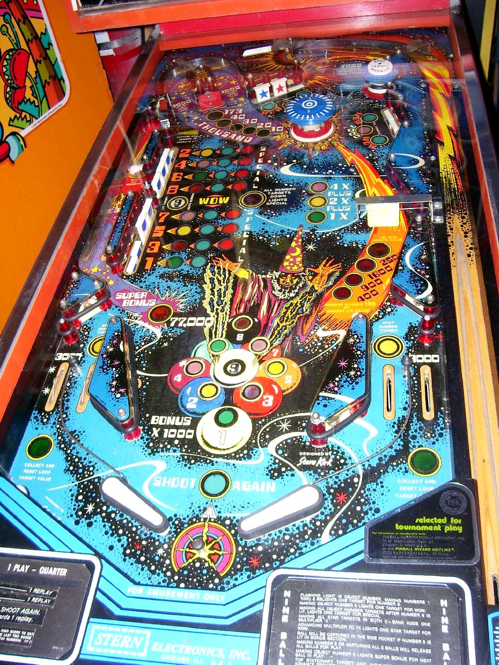 Stern Nineball Pinball 9 ball Nine Ball pinball machine collector buying