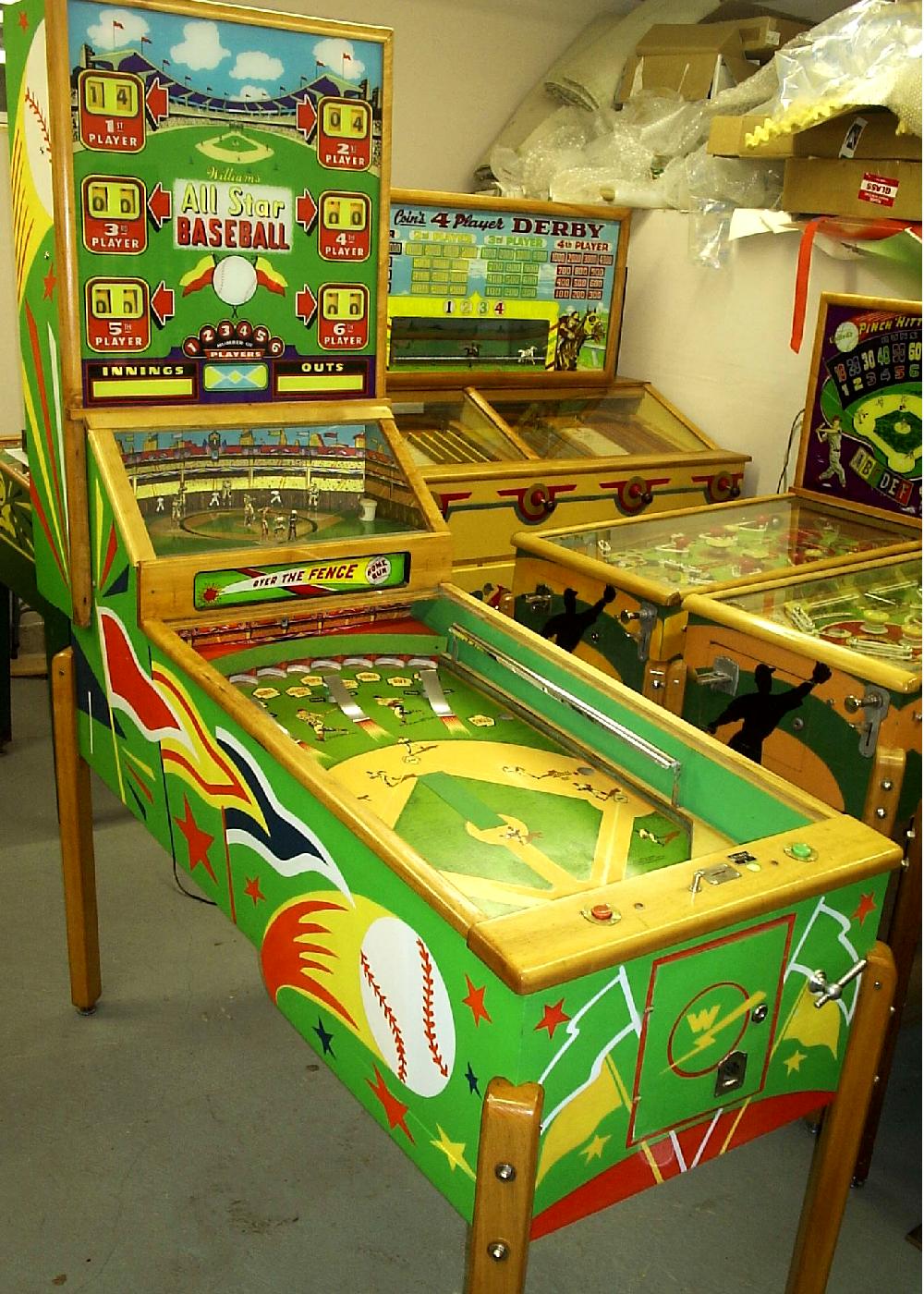 1954 Williams All Star Baseball arcade pinball game