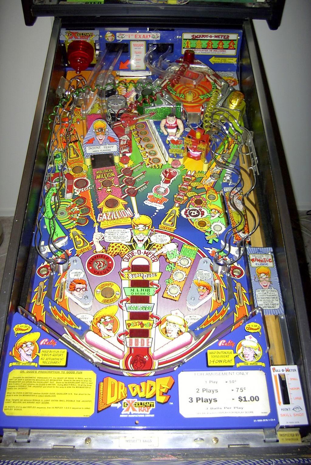 Williams Dr. Dude Doctor Dude pinball collector buying
