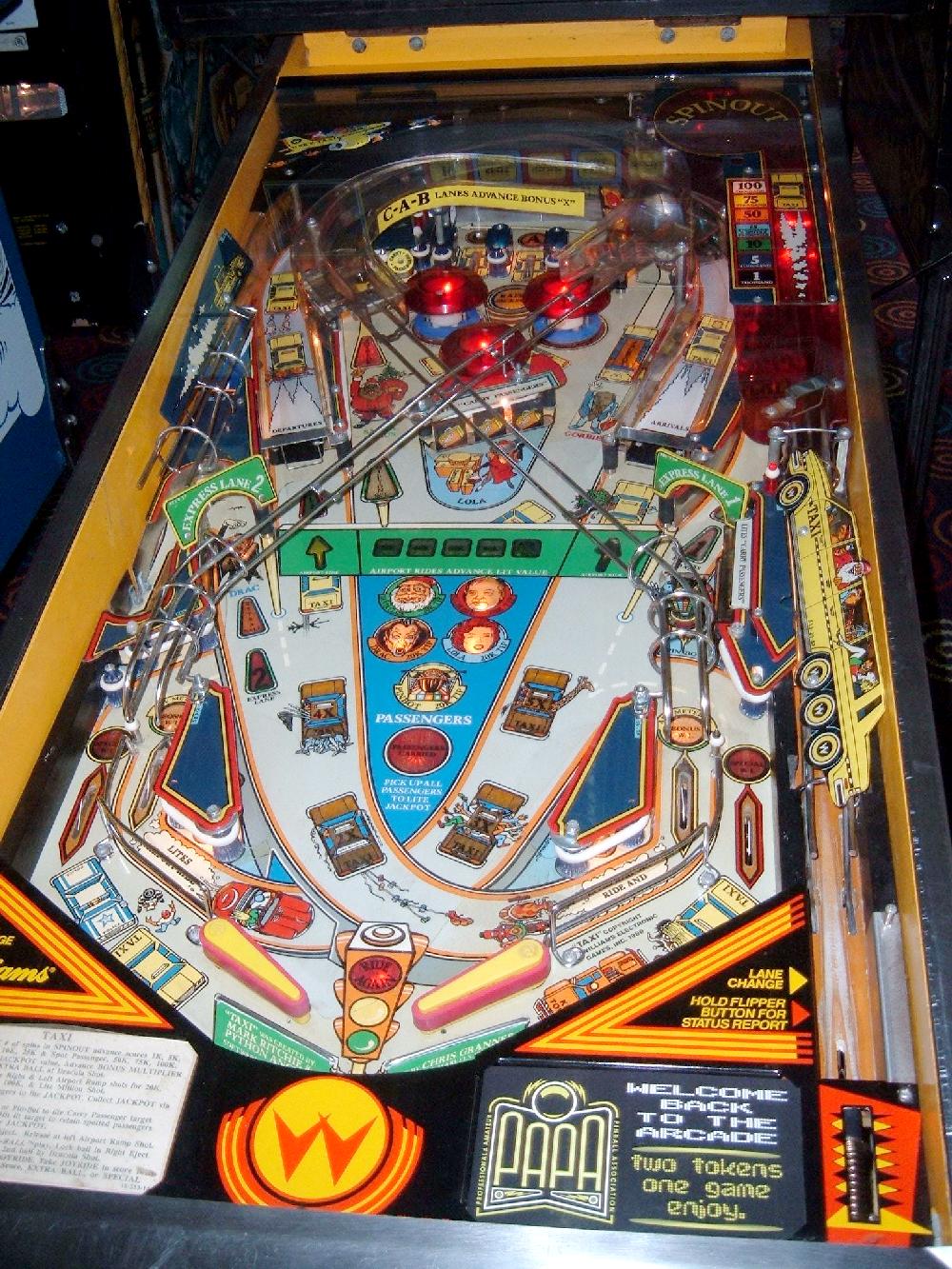 Williams Taxi pinball collector buying