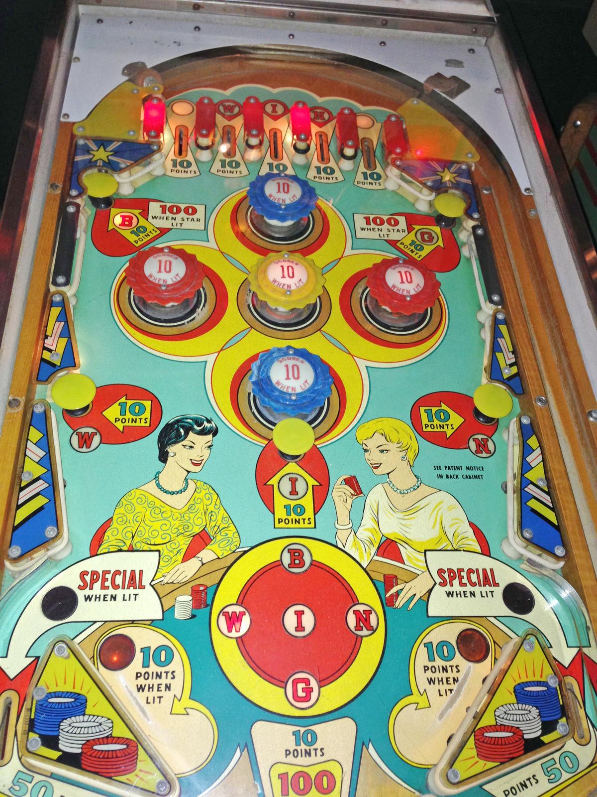 Bally Monte Carlo pinball machine 1964 USA coin operated arcade pinball