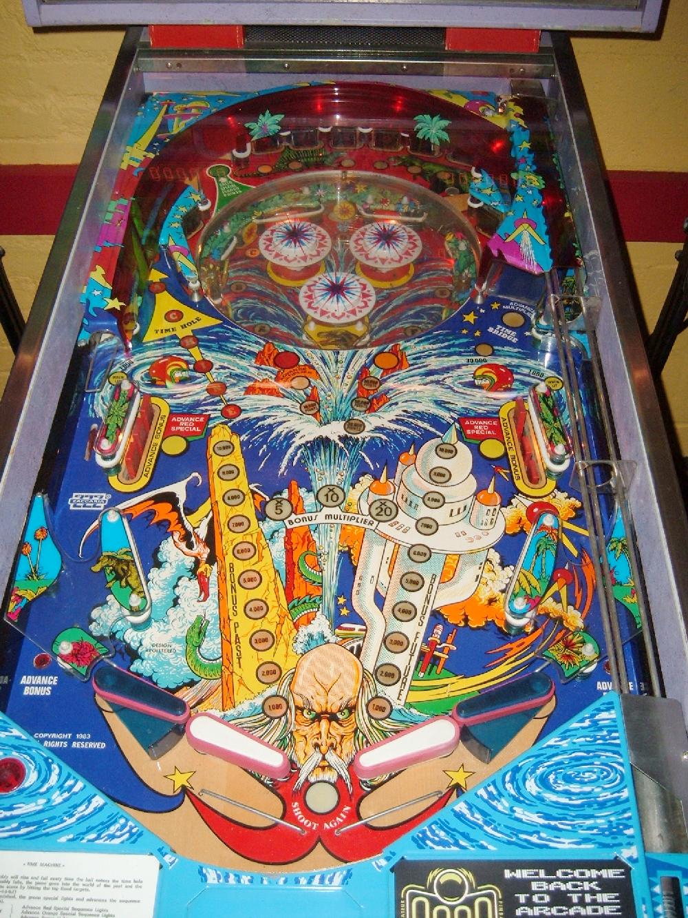 Zaccaria Time Machine pinball machine 1983 coin operated arcade game