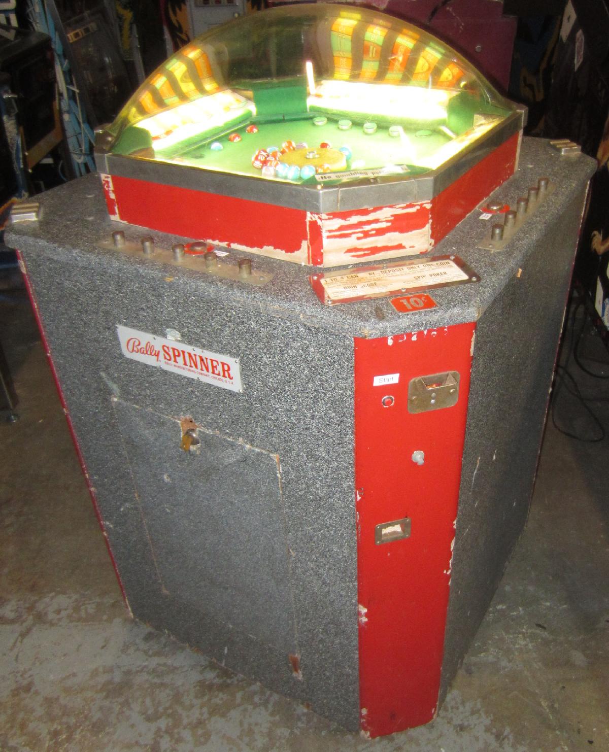 1962 Bally Spinner coin operated arcade game