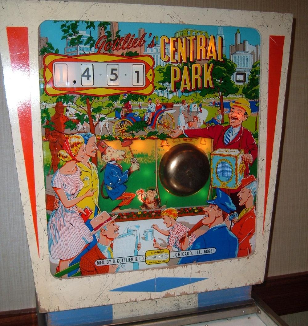 Gottlieb Central Park pinball machine 1966 - collector buying