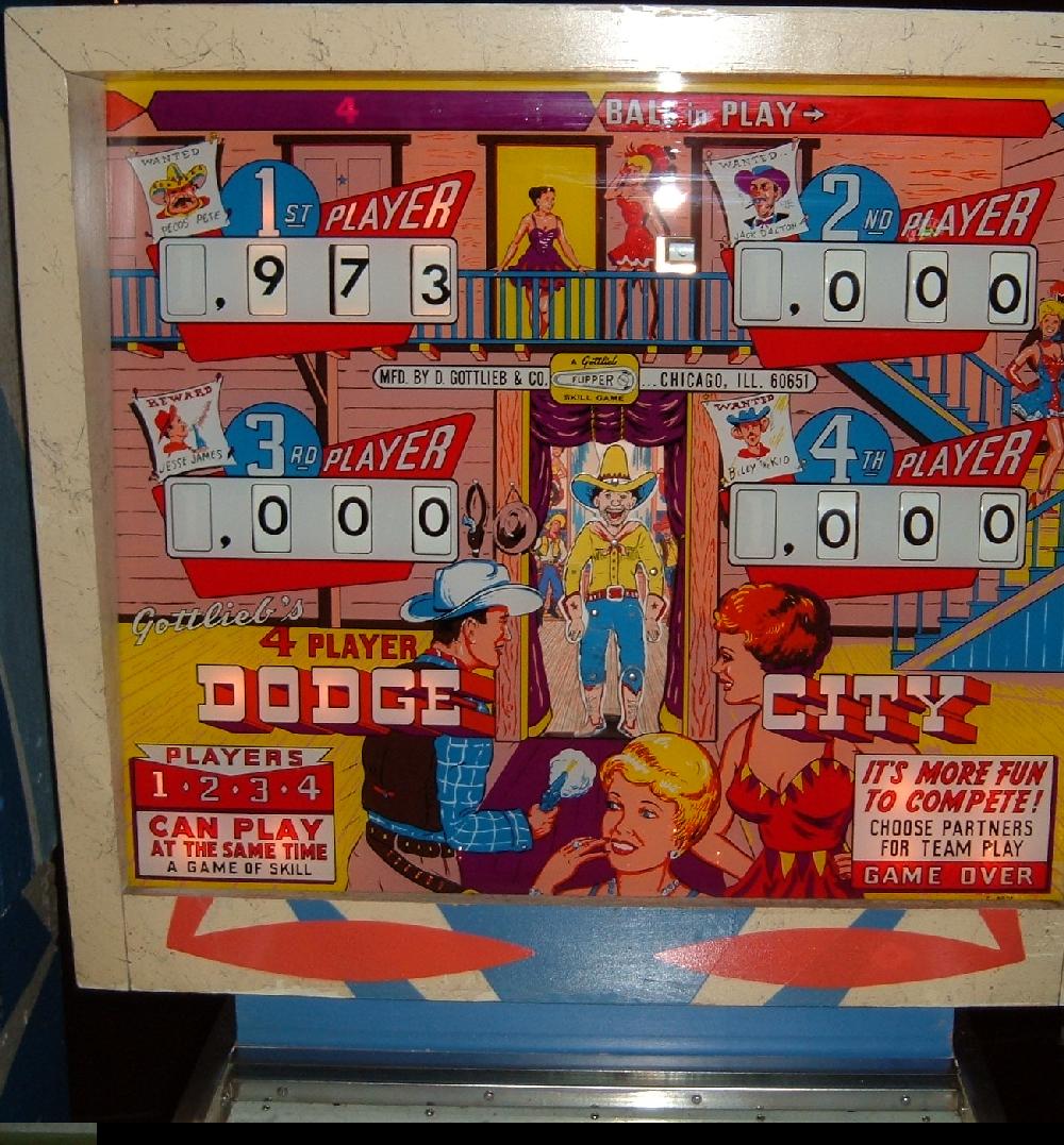 Gottlieb Dodge City pinball machine - collector buying