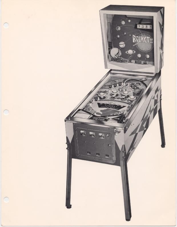 Bally Rocket III Rocket 3 pinball machine 1967 USA coin operated arcade ...
